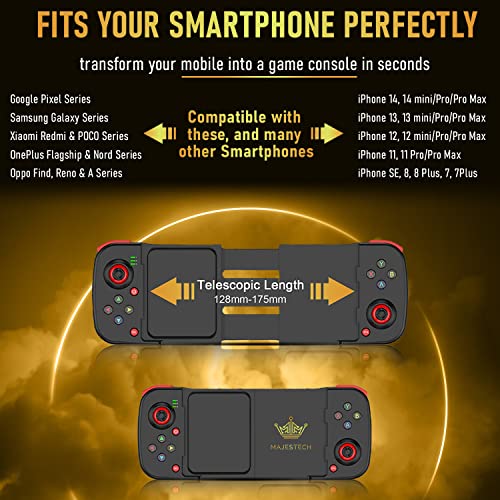MAJESTECH iPhone/Android Game Controller (NEW 2024) Play COD, Fortnite, Minecraft, Emulator, Xbox, Playstation! Mobile Phone Controller for Gaming, Bluetooth Controller Gamepad iPhone 14 13 12 Samsung MAJESTECH iPhone/Android Game Controller (NEW 2024) Play COD, Fortnite, Minecraft, Emulator, Xbox, Playstation! Mobile Phone Controller for Gaming, Bluetooth Controller Gamepad iPhone 14 13 12 Samsung