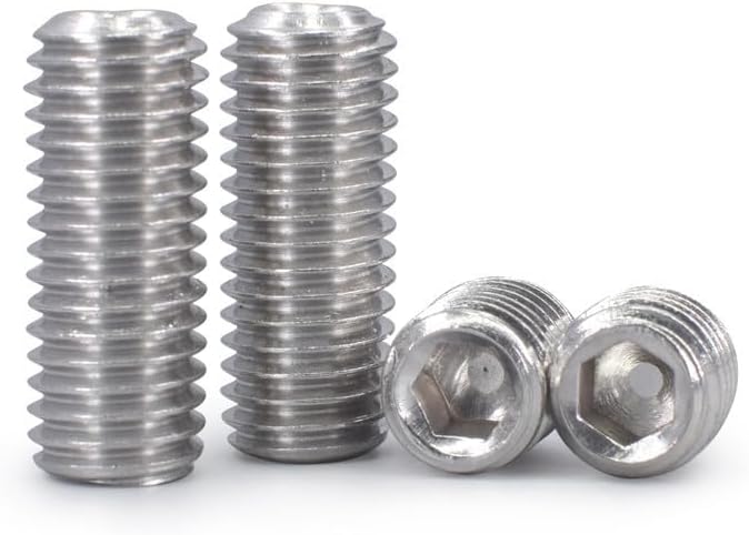 3PC M3M4M5M6M8M10M12mm ステンレス鋼 304 インナー六角凹端止めネジヘッドレスマシンライストップワイヤー (