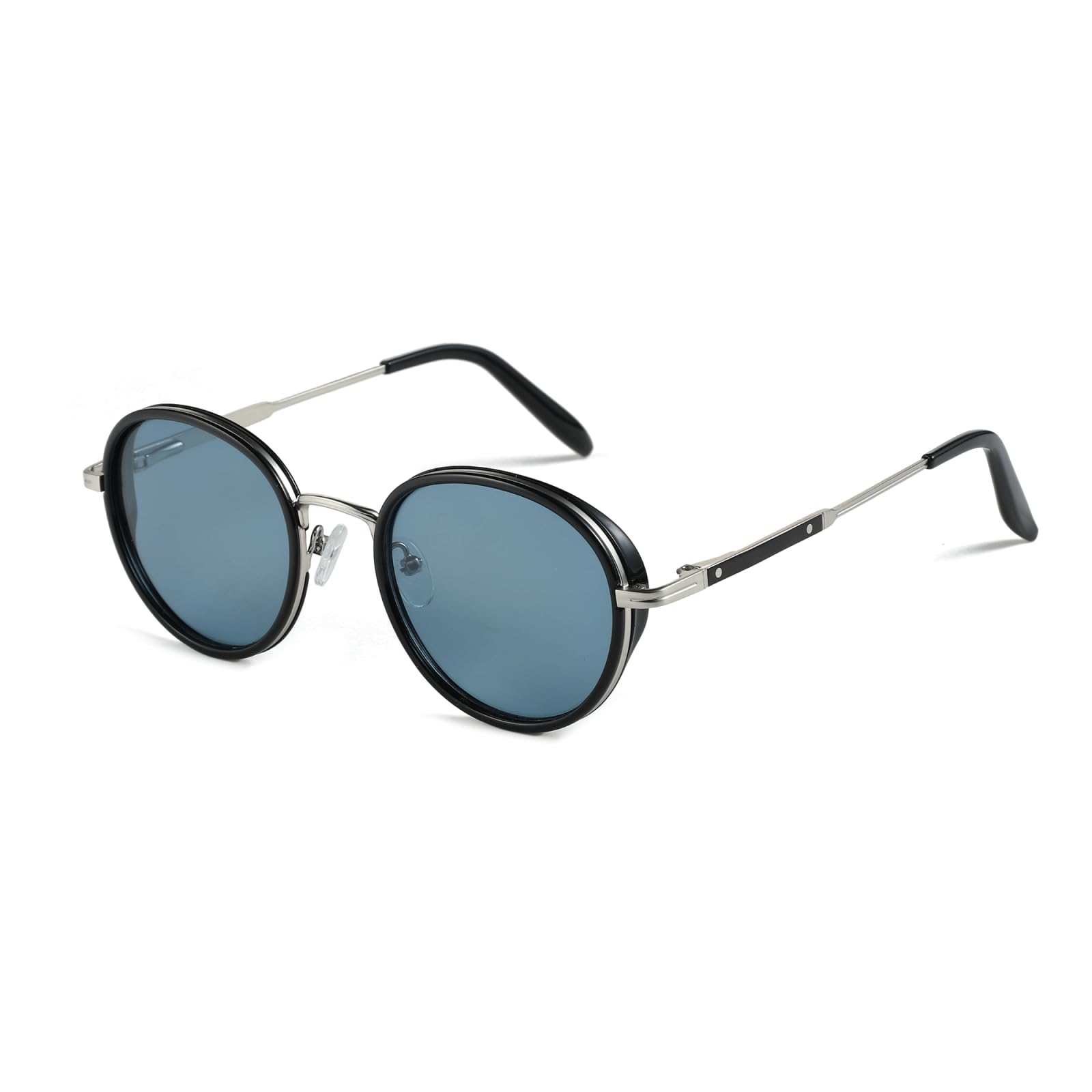 Occhiali da sole Steampunk rotondi con specchio polarizzato per donna e uomo, tonalità vintage, UV400