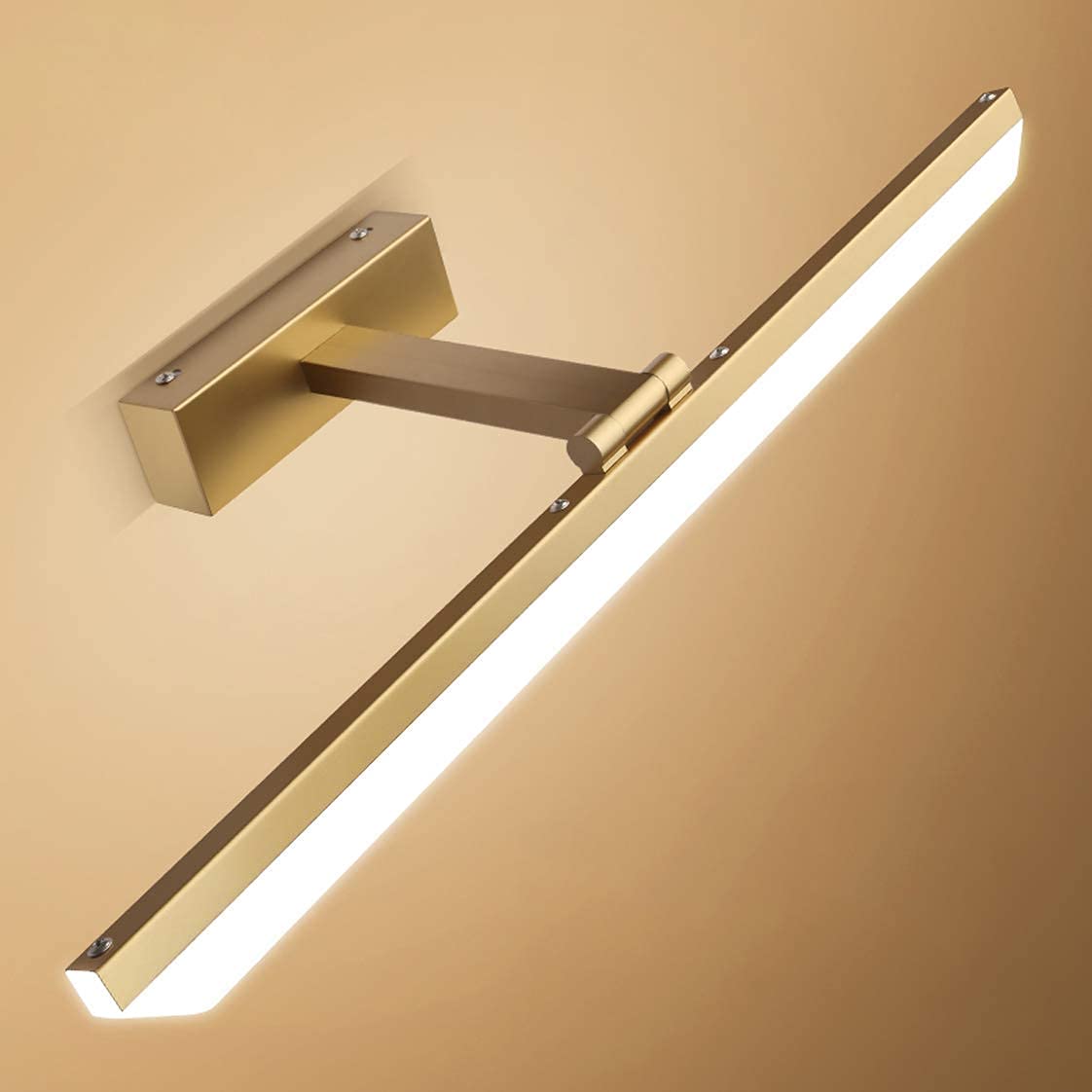 Aplique espejo baño LED negro 9W luces maquillaje tocador 5