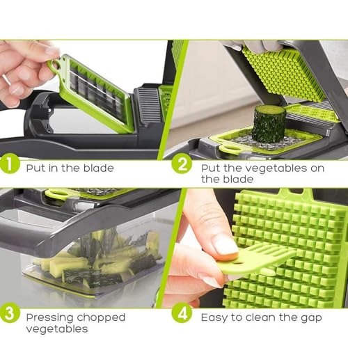 VBESTLIFE Cortador manual de vegetales con contenedor 1.5L miniatura 6