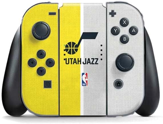 Skinit Decal Gaming Skin Compatible with Nintendo Switch (2017-2021) Joy-Con Controller - Officially Licensed NBA Utah Jazz Team Jersey Design