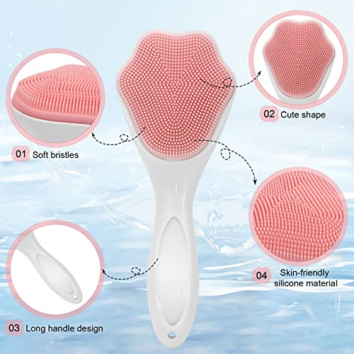 Silicone Face Scrubber 2 Pack Silicone Face Brush Exfoliating Brush, Coldairsoap Silicone Facial Cleansing Brush, Handheld Face Wash Brush For Pore Cleansing, Face Skincare, Removing Blackhead #TOP1