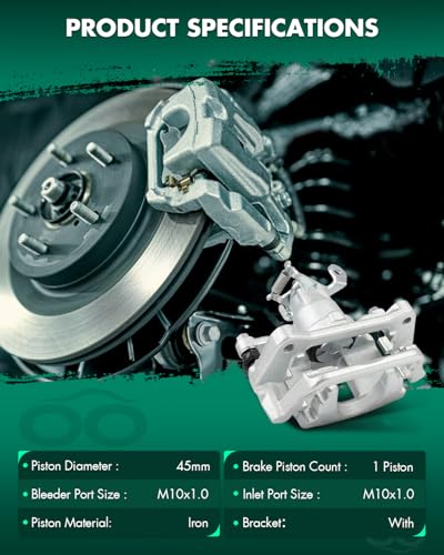 Image of SCITOO Rear Left Brake Caliper With Bracket 18B5465 Compatible For Dodge For Journey 2012-2020