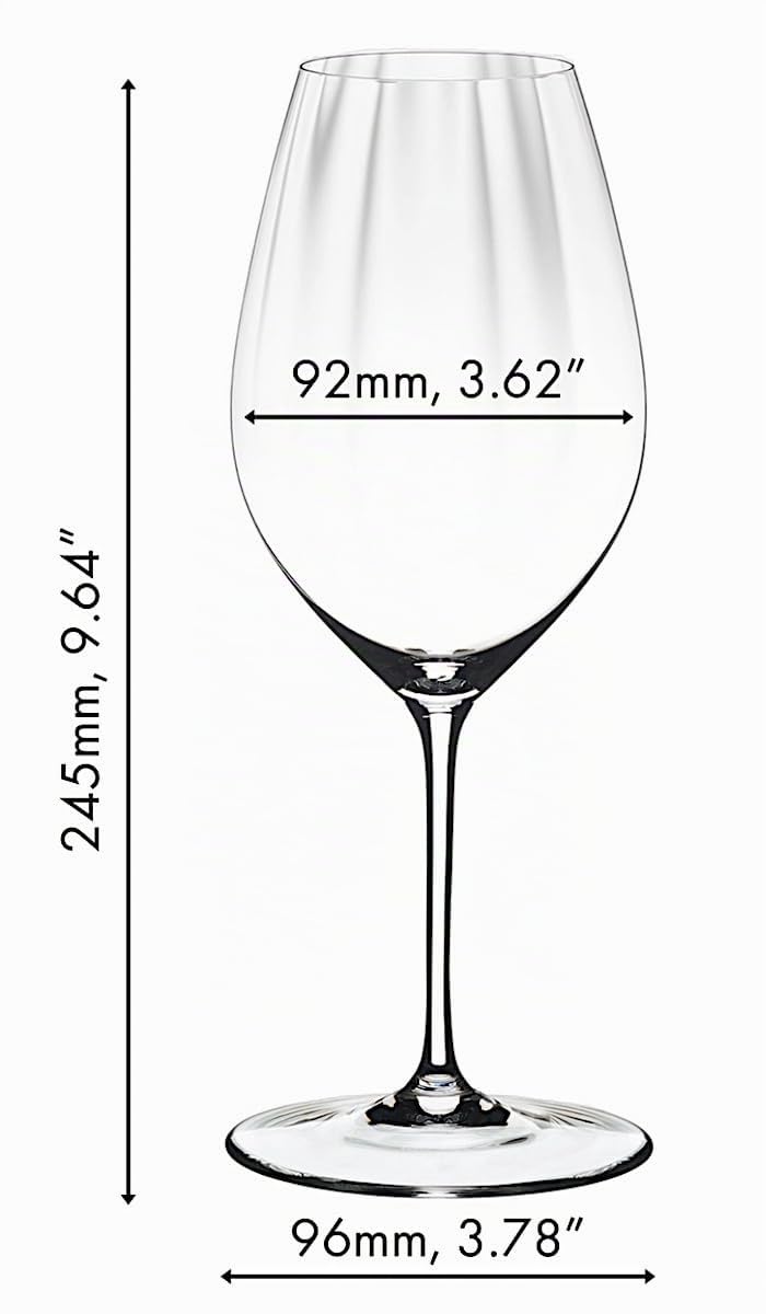 RIEDEL Copa de vino Rendimiento Riesling, 4 pack, cristal transparente, premium hecho a máquina