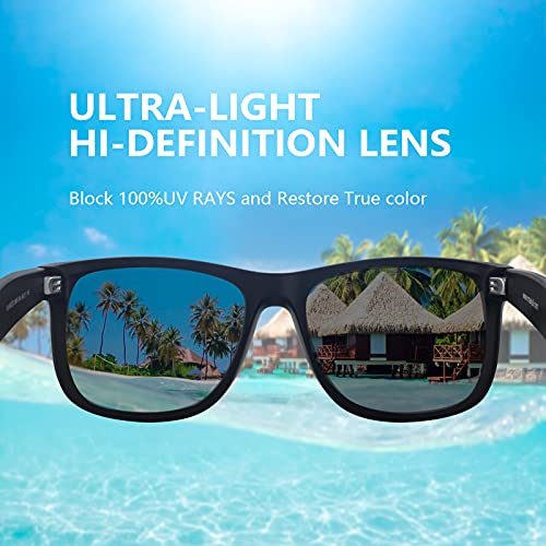 Image of MAXJULI Polarized Sunglasses for Men and Women,UV Protection Rectangular Sun Glasses 8806