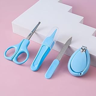 Nail Clippers with Frosted Soft Surface, Specially Designed for Baby and Newborn, Safe and Easy to Use Manicure Set for the Whole Family (Blue)