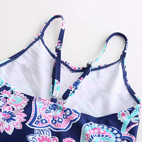 Image of Girls One Piece Swimsuits Hawaiian Ruffle Swimwear Kids Summer Bathing Suit 3-14 Years