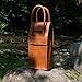 Wine Tote Carrier Bag | 2 Bottle - Vegan Leather, Soft Suede Interior Pouch with Divider - Great for Travel, BYOB, Wine Tastings, Parties, Gifts, Hygge
