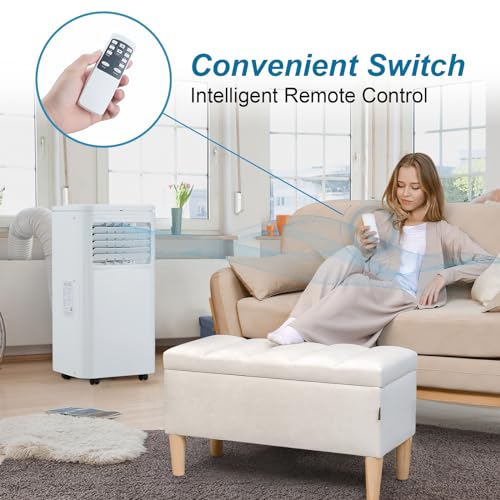 Image of 10,000 BTU Portable Air Conditioners, 4-in-1 Modes Up to 450 Sq.Ft., Portable AC Unit with Cool, Fan, Dehumidifier, Sleep, 24H Timer, Remote & Installation Kit, for Bedroom