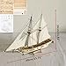 Aissimio Hobby Wooden Ship Models Boat Ships Kits Sail Boat Wooden Model Kit Toy White+Apricot