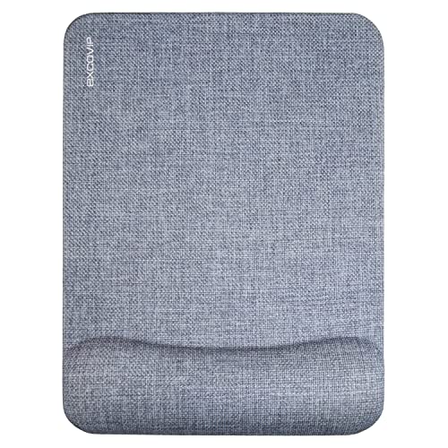 excovip Almohadillas Raton, Alfombrilla de ratón con reposamuñecas, Suave y cómoda, ergonómica, Lavable a Mano, para el hogar, Ordenador, portátil, MacBook, Viaje de Oficina, Color Gris 9558