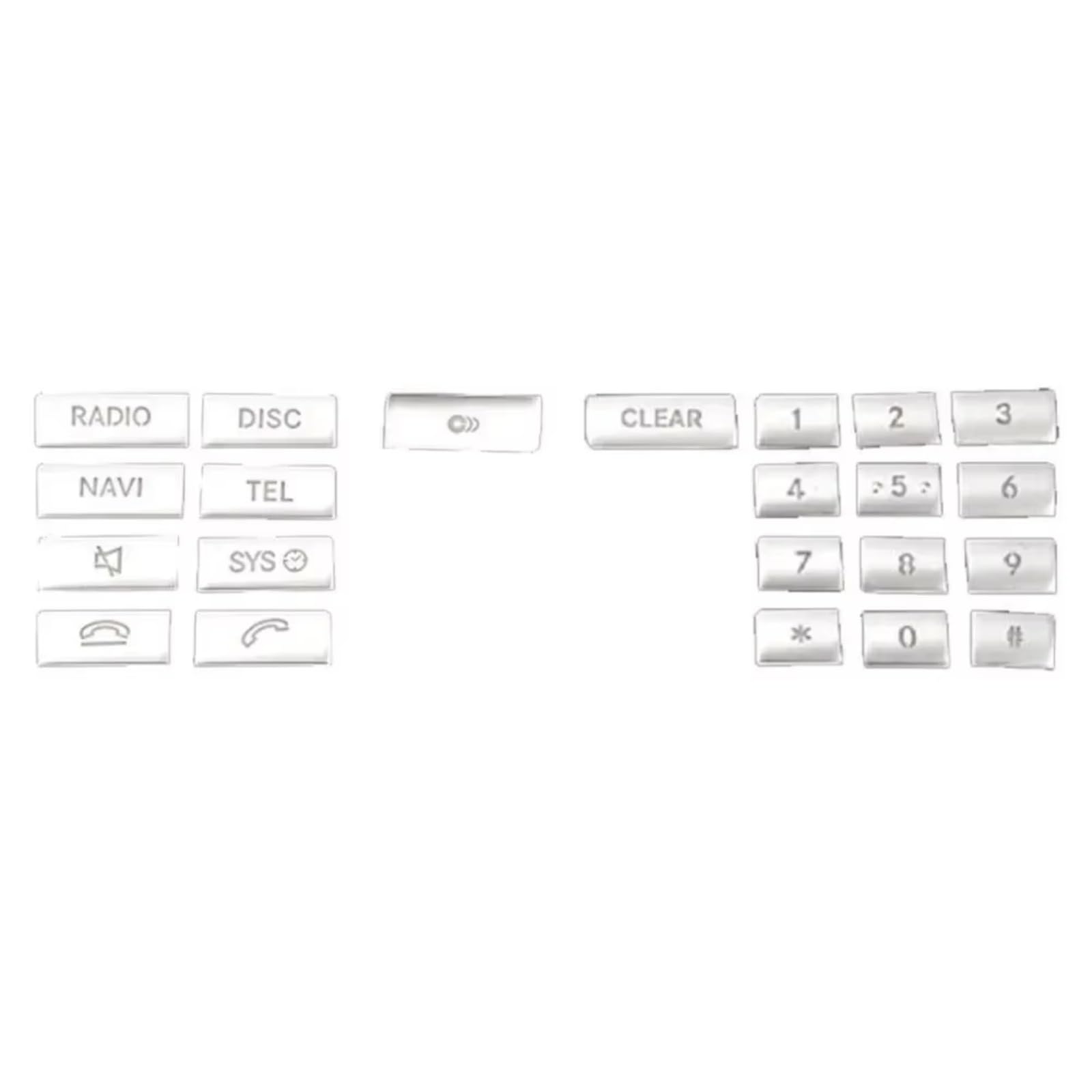 Car Switch Cover Compatible with Benz for W204 W212 C218 GLK X204 Car Interior Button Decal Stickers Center Console CD Button Cover Trim Stickers