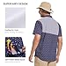 WARHORSEE Printed Fishing Shirts for Men UPF 50+ Breathable Stretch Mens Button Down Short Sleeve Hiking Casual Shirts,NavyAnchor,L