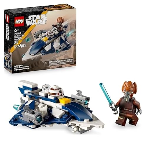 LEGO Star Wars 75400 Microfighter: Caza Estelar Jedi de Plo Koon - Nave de Juguete con 2 Cañones Que Disparan - Minifigura con Espada Láser - Regalo para Niños 6+ Años y Fans de Las Guerras Clon | Ya disponible en tu tienda friki favorita! En mundofriki.es! LEGO Star Wars 75400 Microfighter: Caza Estelar Jedi de Plo Koon - Nave de Juguete con 2 Cañones Que Disparan - Minifigura con Espada Láser - Regalo para Niños 6+ Años y Fans de Las Guerras Clon | Ya disponible en tu tienda friki favorita! En mundofriki.es!