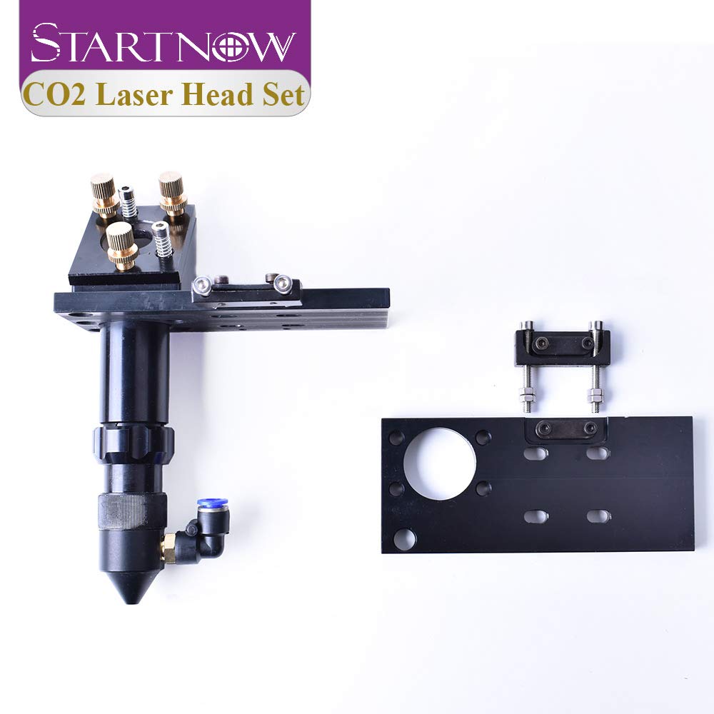 Startnow Set di testine laser CO2 per messa a fuoco a specchio, supporto integrativo per meccanismi di macchine da taglio laser, parti di dispositivi (nero, set A1, A2, A3, A4-63,5)