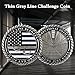 5Pcs Thin Gray Line Coin, Correctional Officer Silver Challenge Coins Honor Correctional Officers Gray Prison Police Coin Law Enforcement Appreciation Gifts