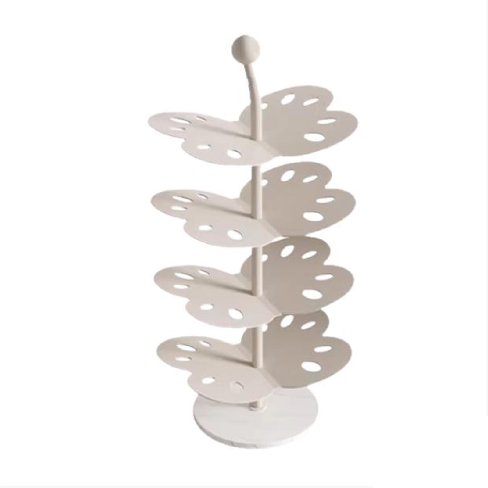 Porte chaussures métal vertical JATIBOSH : petit meuble de rangement empilable 4 niveaux