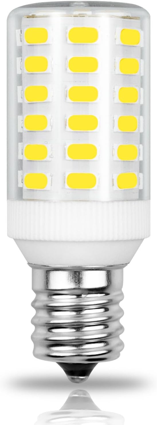 Kei D28x Kel 2816x Refrigerator Bulb 3w Kei D28m Kel 2815 Freezer Bulb Replacement E17 Led Fridge Light, 6W Equivalent 60W-70W 800LM Daylight White 5000K, 1 Pack
