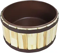 Tina Escalda Pés em Pinus Natural - bacia em pintura premium Corten