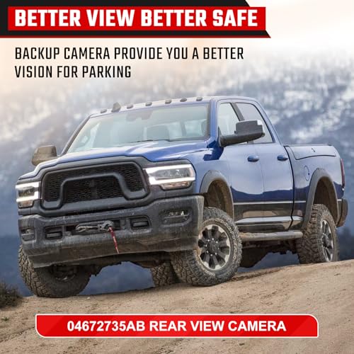 Image of 04672735AB Backup Camera Rear View Camera,Fit for Dodge Ram 2500 3500 6.4 /6.7L 2019-2023 Parking Park Assist Camera Replaces #04672735AD