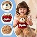 Duckbe Personalized Teddy Bear Stuffed Animal with Embroidered Name, Custom Bear Plush Toy for Baby Toddler, Birthday Gift for Kids Boys Girls, 12 Colors(8.66inche Without icon)