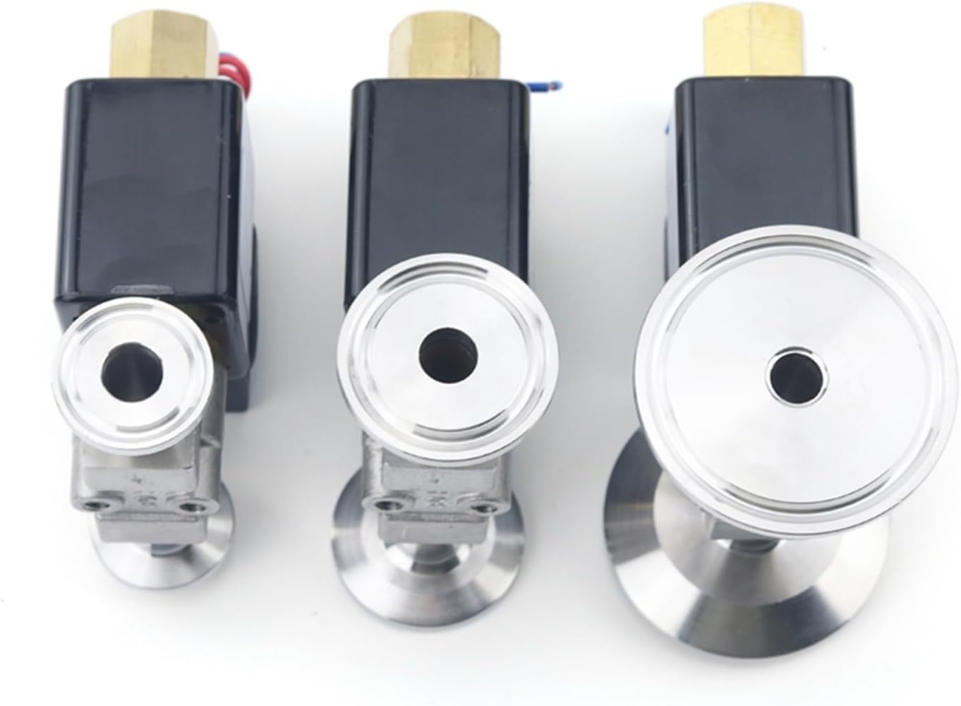 Normally Open Stainless Steel SS 304 2-Way Solenoid Valve DN8 for Oil Water Air Gas Pipe Fitting AC220V/110V DC12V/24V(with K34mm,AC110V)