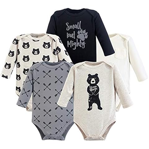 Yoga Sprout Cotton Bodysuit, 5 Pack, Bear Hugs, 6-9 Months Cover