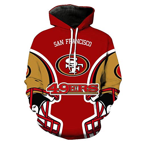 Hoodie NFL-San Francisco 49ers Rugby Fans 3D Cycling Uniform Neutral Casual Pullover Zipper