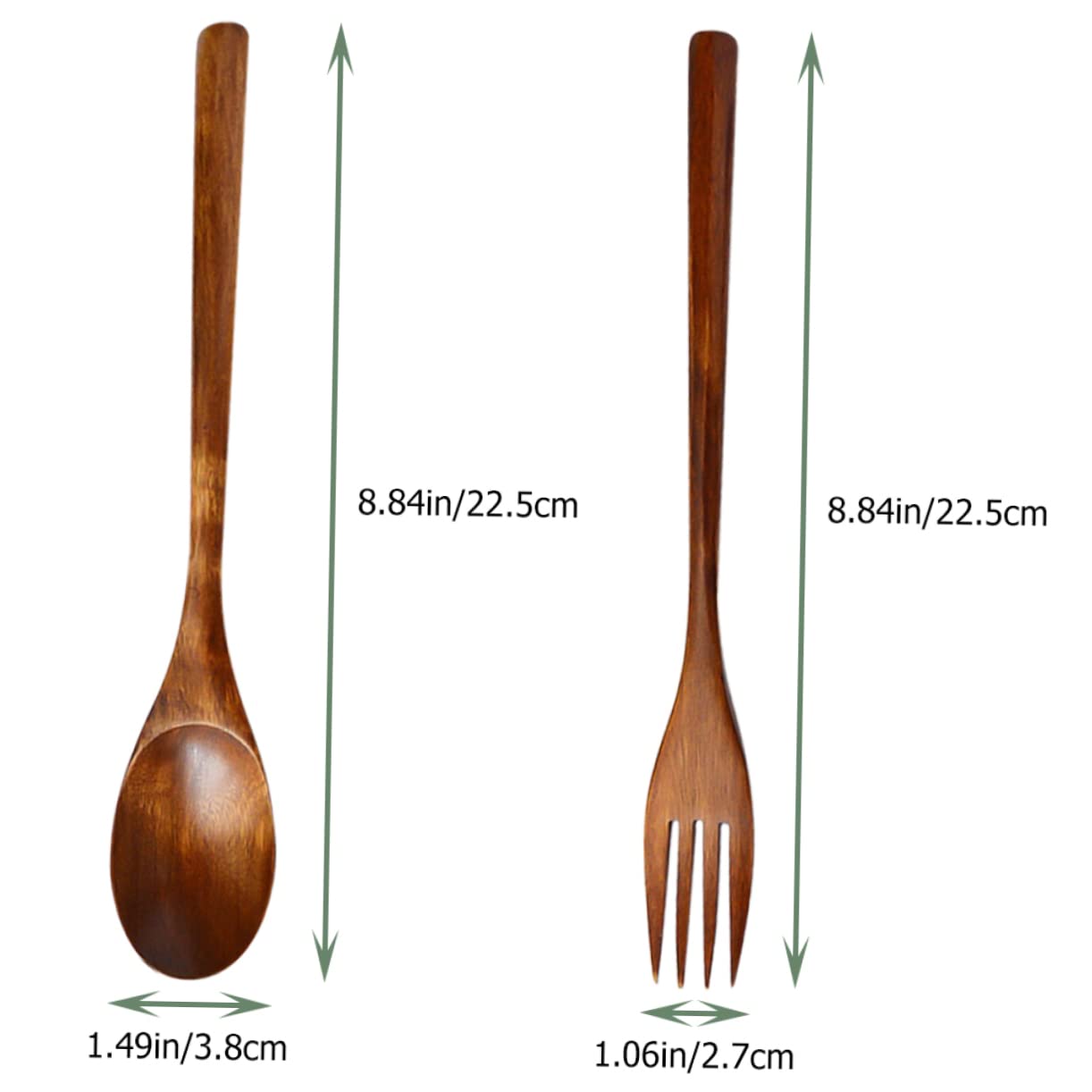 MUCKLILY 1 Set Multi Function Forks and Spoons Long Handle Salad Utensils for Dessert Appetizers and Everyday Use Easy to Carry and Space Saving for Parties and Formal Occasions