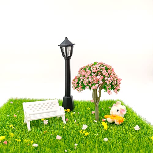 Kayzyue 18 Pcs Miniature Flower Trees Fairy Garden Tree Plant Ornament Model Tree Train Scenery Architecture Trees For Diy Crafts,Building Model,Scenery Landscape Natural Green Dollhouse Decor #TOP4