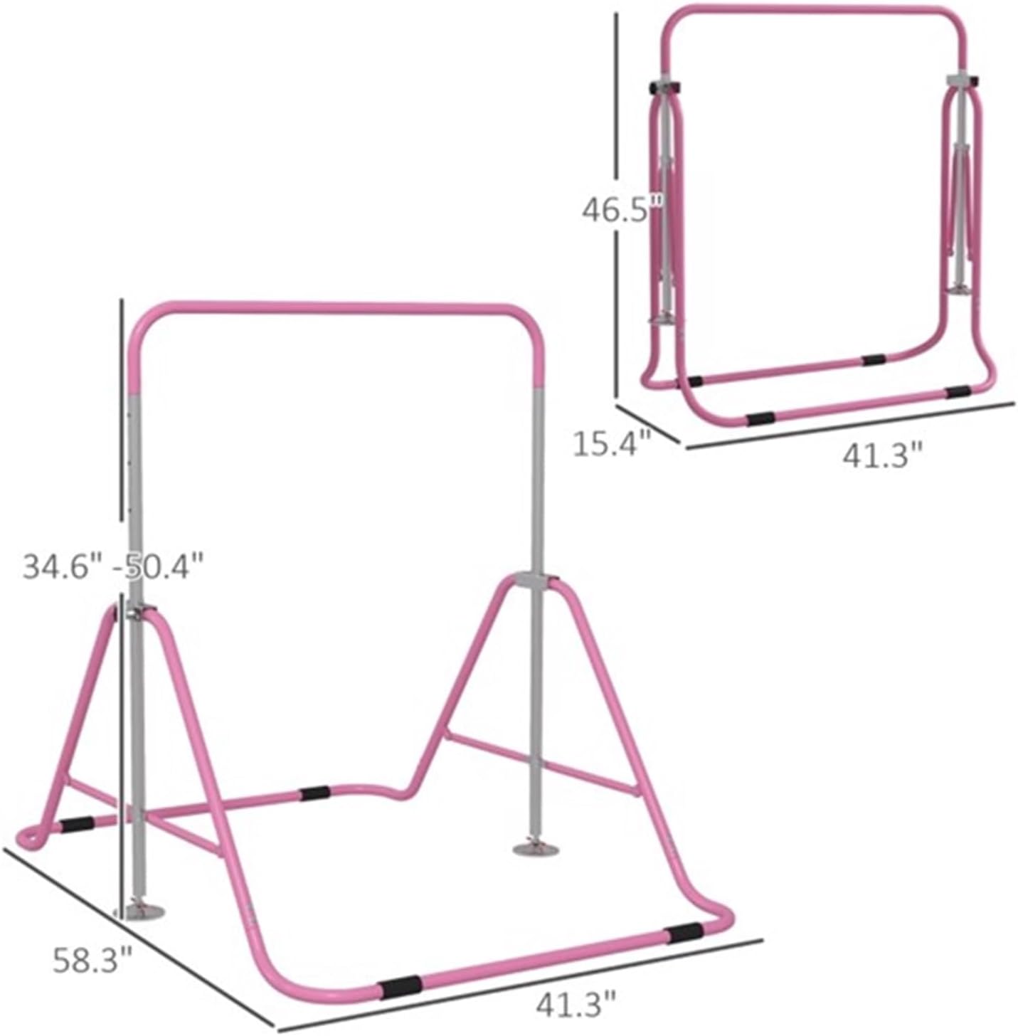 Children's Toys, Children's Entertainment Sports Equipment, Children's Horizontal bar Fitness Equipment, Exercise, Support Device, Good Stability, Height Adjustable, Pink