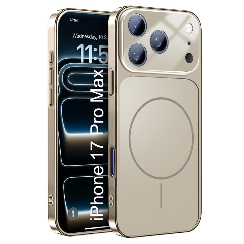 Image of LuxuryKase Converter Case for iPhone 17 Pro Max | Premium Protective MagSafe Cover | iPhone 17 Pro Series Style Design | in Built Camera Guard | Wireless Charging Compatible - Grey