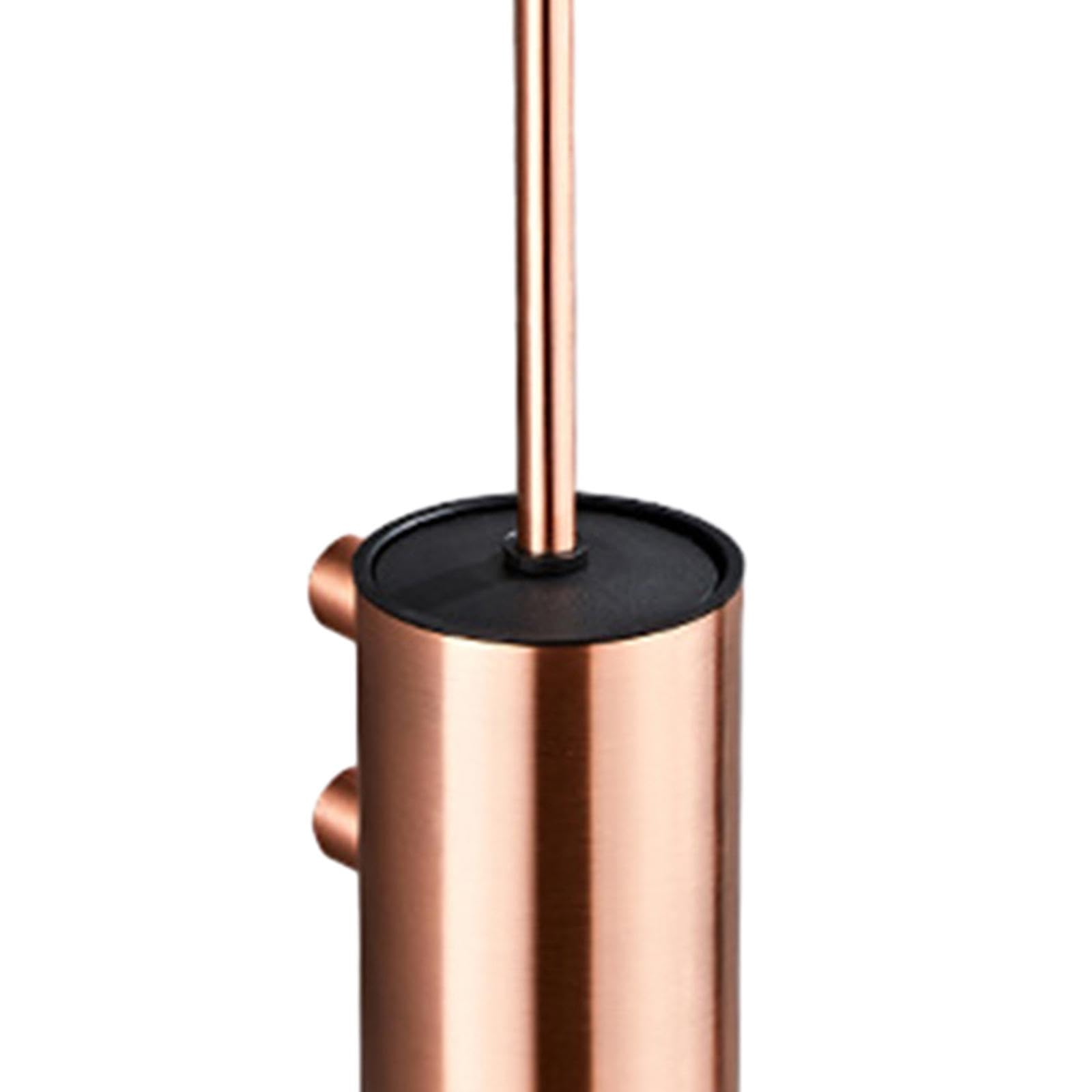perfk Juego de cepillos y Soportes para Inodoro, Juego de Estropajo de Limpieza Profunda, Accesorios de baño compactos y prácticos de Secado rápido para, Oro Rosa