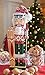 Clever Creations Ski Instructor Santa 14 Inch Traditional Wooden Nutcracker, Festive Christmas Décor for Shelves and Tables
