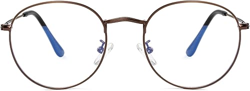 Miniatura 25 de Kursan Gafas clásicas redondas de metal transparente para mujeres y hombres, lentes sin receta