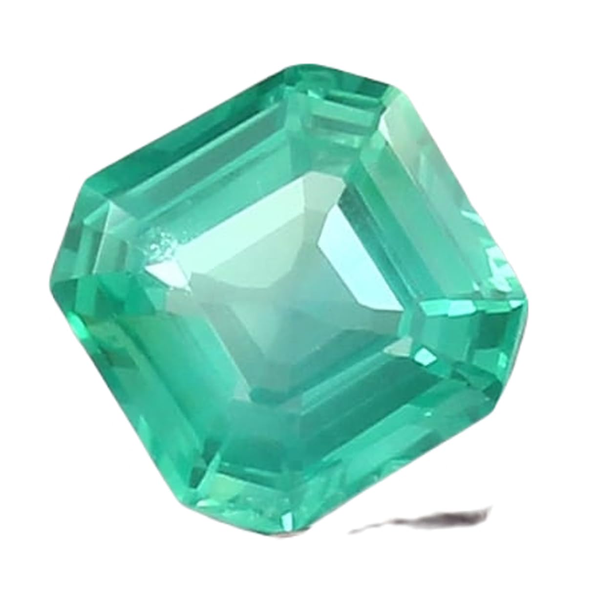 Saphir vert ceylan 8x8mm : remplacez vos pierres ternes sur bague - 6