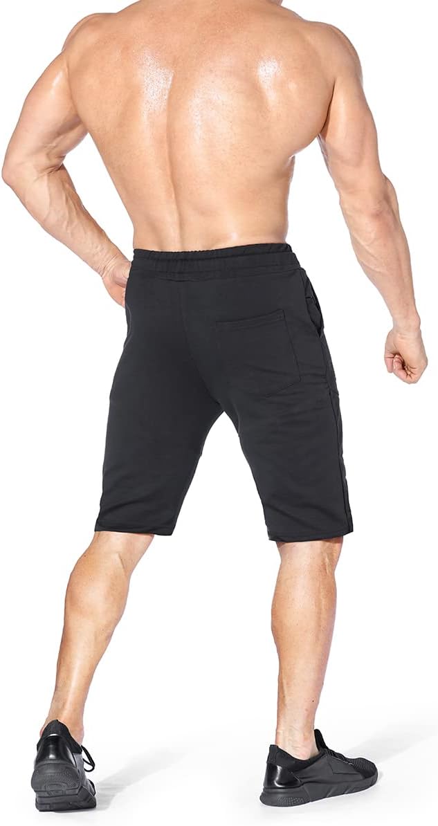 BROKIG Mens Thighs Mesh Gym Workout Shorts, Bodybuilding Slim Athletic Running Shorts for Men with Zipper Pockets - Image 4