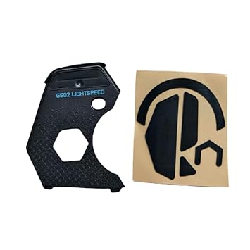 Back Counterweight Cover and Mouse Feet Replacement for Logitech G502 Lightspeed Wireless Gaming Mouse Black