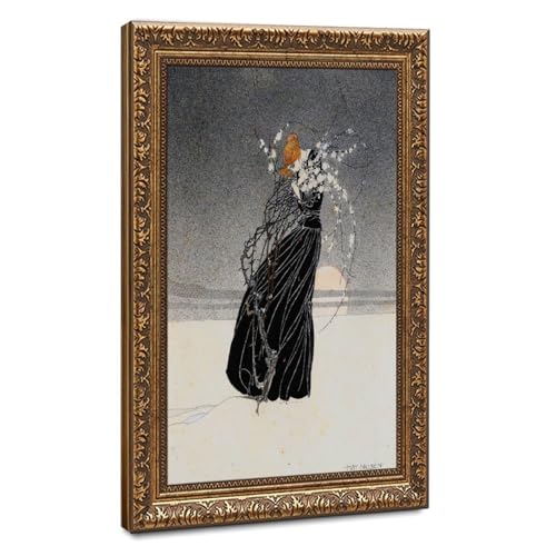 Impression sur toile Kay Nielsen d'art vintage avec support en bois de qualité