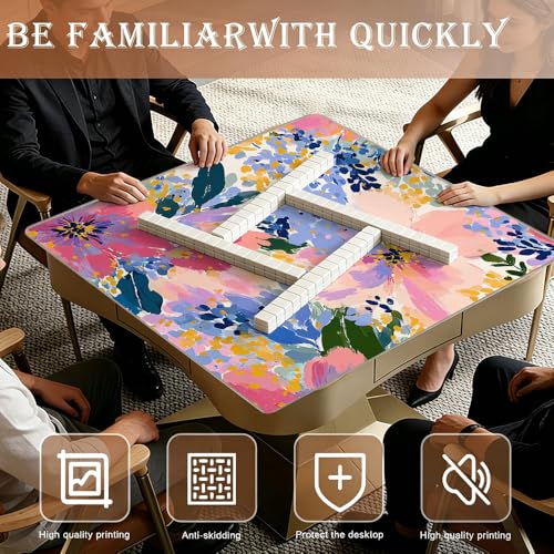 Tapete Mah Jong de Silicona 33x33 Pulgadas con Bolsa miniatura 2