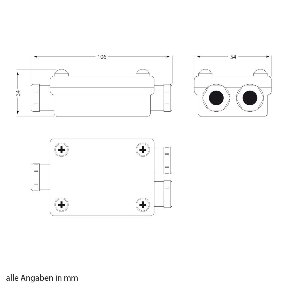 ledscom.de 10 piezas Conector de cable de 2 vías para uso en exteriores, IP68, manguito para cable de 6-8 mm de diámetro