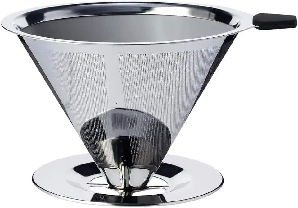 Coador Filtro de Café 103 Inox Reutilizável Grande 14,5 X 12,4 X 8cm Sustentável Durável Fácil de Limpar Premium