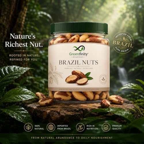 Image of GreenFinity Brazil Nuts 100g | Premium Whole Brazil Nuts | Nutritious Dry Fruit for Snacking, Breakfast & Everyday Use