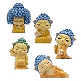 Qualia Buddha Cat Plastic Toy - Blind Box Includes 1 of 5 Collectable Figurines - Fun, Versatile Decoration - Made from Durable Plastic
