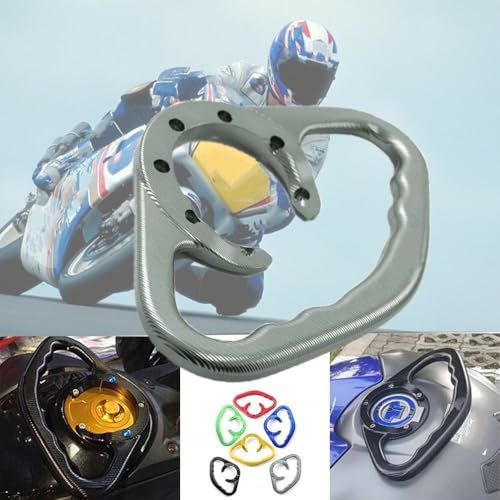 Barra de agarre VFR800 reposabrazos trasero de aluminio negro para pasajero de motocicleta 2