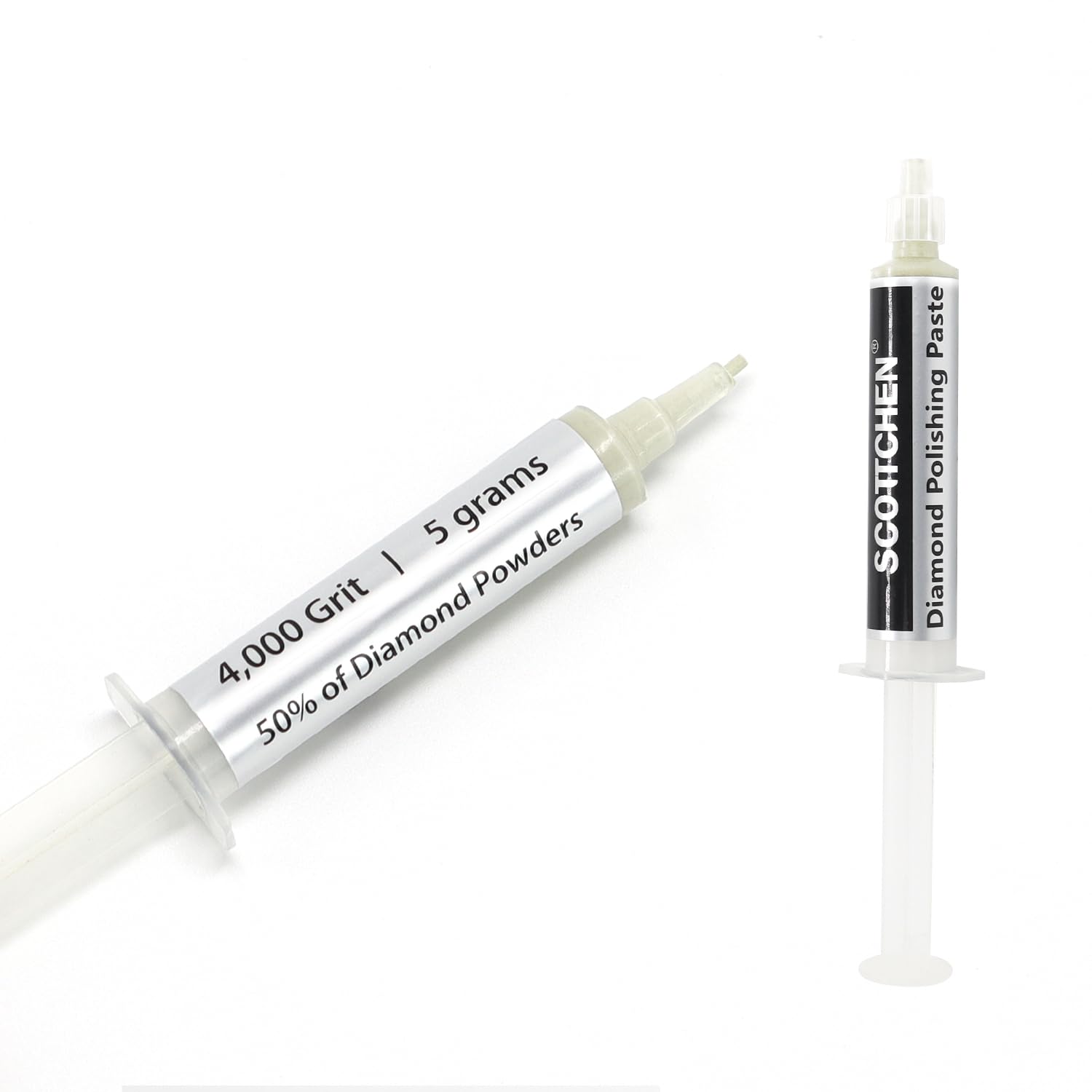 SCOTTCHEN Diamond Polishing Paste,4,000 Grit 2-4 Microns Lapping Compound with 50% Concentration of Diamond Powders for Jewelry, Metal, Ring, Glass,