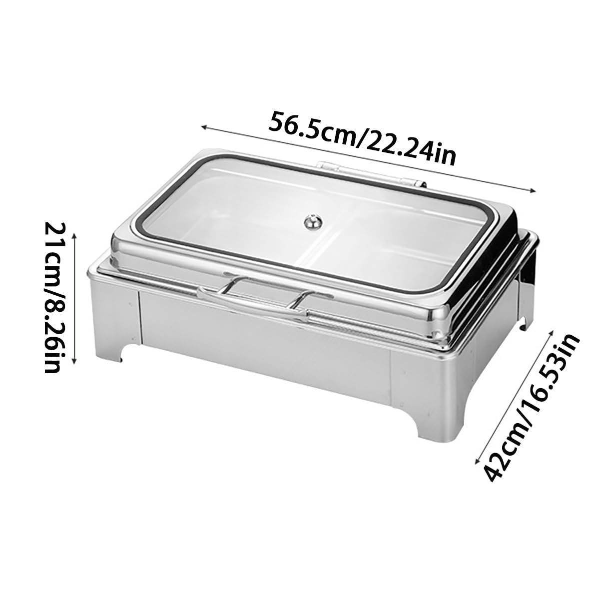 9L Stufa a Buffet in Acciaio Inox con Finestra visibile Flip Cover Forniture per ristoranti dell'hotel, Server a Buffet,B