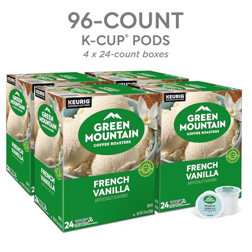 Image of Green Mountain Coffee Roasters French Vanilla Coffee, Keurig Single-Serve K-Cup pods, Light Roast, 96 Count