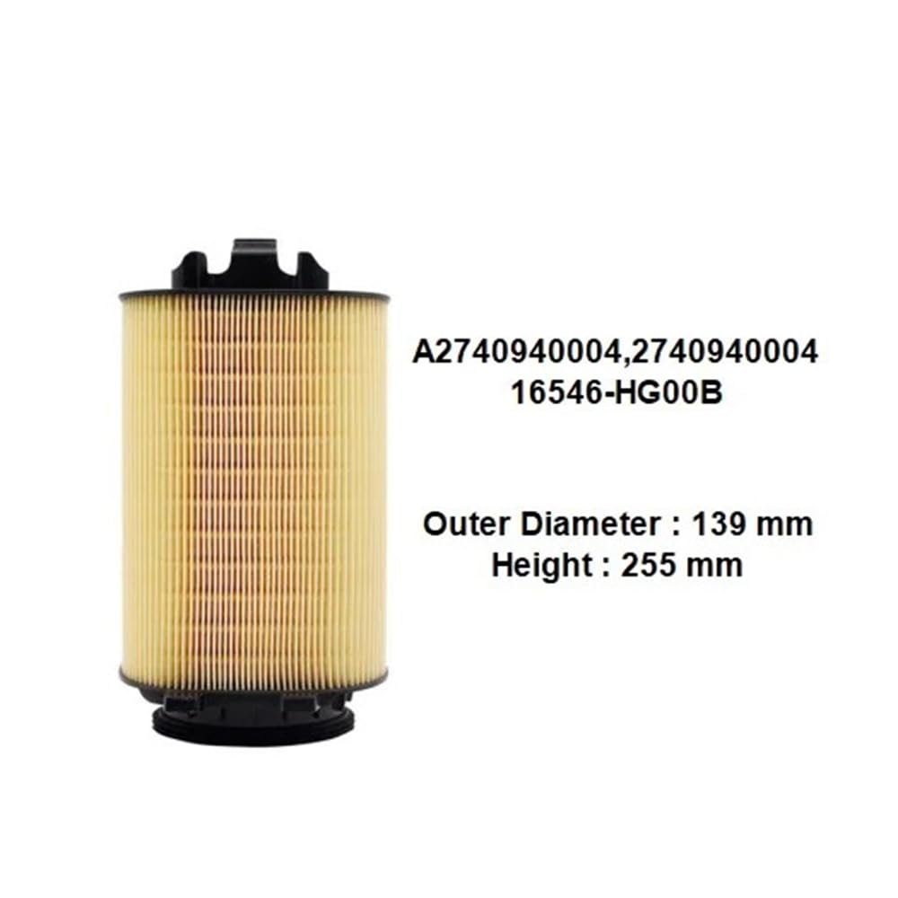 Filtr Powietrza Kabinowego dla Mercedes Benz C Klasa W204 2012-2014 C204 2011-2015, Filtr powietrza samochodowego A2740940004